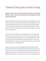 VitaminC không phải cứ thích là dùng pot