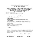 đáp án + đề thi lí thuyết tốt nghiệp khóa 2 - kỹ thuật sửa chữa lắp ráp máy tính - mã đề thi ktscmt - th (50)