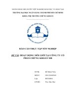 HOẠT ĐỘNG MÔI GIỚI TẠI CÔNG TY CỔ PHẦN CHỨNG KHOÁN MB