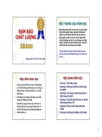 bài giảng đảm bảo chất lượng chương 1 - ts hồ thị thu nga