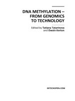 DNA Methylation – From Genomics to Technology Edited by Tatiana Tatarinova and Owain Kerton ppt
