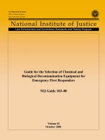 Guide for the Selection of Chemical and Biological Decontamination Equipment for Emergency First Responders pdf