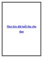 Mẹo kéo dài tuổi thọ cho dao ppt