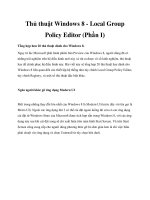 Thủ thuật Windows 8 - Local Group Policy Editor (Phần I) pdf