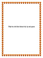 Thịt ba chỉ kho khoai tây lạ mà quen doc