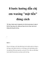 8 bước hướng dẫn chị em waxing mặt tiền đúng cách pot