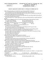 Đề kiểm tra môn sinh học 12 pptx