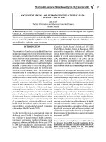 ADOLESCENT SEXUAL AND REPRODUCTIVE HEALTH IN CANADA: A REPORT CARD IN 2004 docx