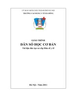 GIÁO TRÌNH DÂN SỐ HỌC CƠ BẢN docx