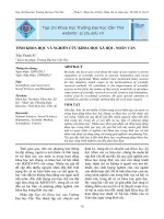 TÍNH KHOA HỌC VÀ NGHIÊN CỨU KHOA HỌC XÃ HỘI - NHÂN VĂN pdf