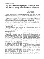 Số lượng Lympho bào B máu ngoại vi và khả năng đáp ứng tạo kháng thể chống Vacxin viêm gan B của người KAtu docx