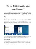 Các chế độ tiết kiệm điện năng trong Windows 7 pot