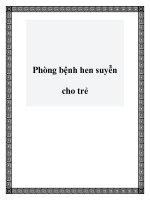 Phòng bệnh hen suyễn cho trẻ pdf
