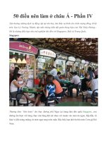 50 điều nên làm ở châu Á - Phần IV doc