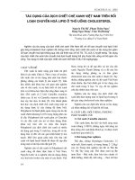 Tác dụng của dịch chiết chè xanh Việt Nam trên rối loạn chuyển hóa Lipid ở thỏ uống Cholesterol doc