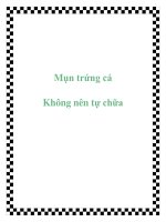 Mụn trứng cá Không nên tự chữa potx