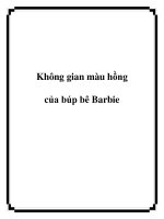 Không gian màu hồng của búp bê Barbie pot