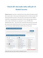 Chuyển đổi video/audio online miễn phí với BenderConverter docx