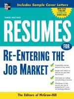 RESUMES FOR Re-Entering the Job Market pot