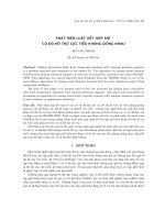 Phát hiện luật kết hợp mờ có độ hỗ trợ cực tiểu không giống nhau. pdf