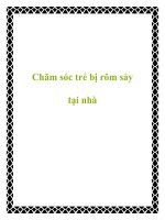 Chăm sóc trẻ bị rôm sảy tại nhà pot