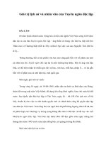 Giá trị lịch sử và nhân văn của Tuyên ngôn độc lập docx