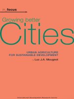 growing better cities urban agriculture for sustainable development doc