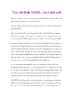Thay đổi đề thi TOEFL: thách thức mới docx