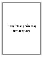 Bí quyết trang điểm lông mày đúng điệu potx