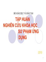 TẬP HUẤN NGHIÊN CỨU KHOA HỌC SƯ PHẠM ỨNG DỤNG pot