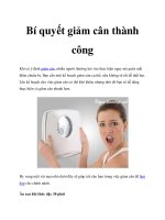 Bí quyết giảm cân thành công pdf