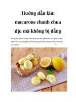 Hướng dẫn làm macarons chanh chua dịu mà không bị đắng docx