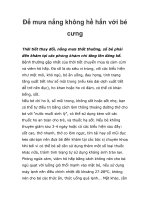 Để mưa nắng không hề hấn với bé cưng doc