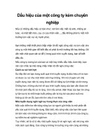 Dấu hiệu của một công ty kém chuyên nghiệp pptx