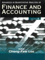 ADVANCES IN QUANTITATIVE ANALYSIS OF FINANCE AND ACCOUNTING Volume 4 doc
