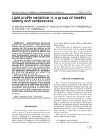 Lipid profile variations in a group of healthy elderly and centenarians pptx