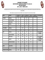 UNIVERSITY OF OKLAHOMA INSTITUTIONAL FURNITURE CONTRACT # R-10122-10 PRICING SCHEDULE pot