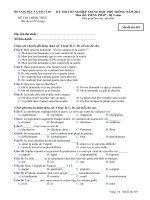 Đề thi - Đáp án môn Tiếng Pháp - Tốt nghiệp THPT Hệ 3 năm ( 2013 ) Mã đề 439 docx