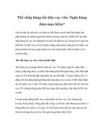 Thế chấp hàng tồn kho vay vốn: Ngân hàng dám mạo hiểm? ppt