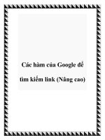Các hàm của Google để tìm kiếm link (Nâng cao) pptx