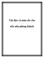 Vật liệu và màu sắc cho nền nhà phòng khách docx