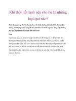 Khi thời tiết lạnh nên cho bé ăn những loại quả nào? pptx