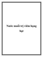 Nước muối trị viêm họng hạt docx