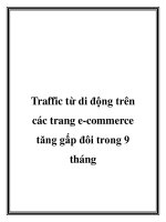 Traffic từ di động trên các trang e-commerce tăng gấp đôi trong 9 tháng ppt