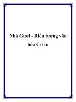Nhà Gươl - Biểu tượng văn hóa Cơ tu doc