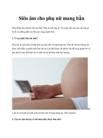 Siêu âm cho phụ nữ mang bầu docx