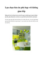 Lựa chọn bàn ăn phù hợp với không gian bếp pptx