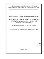 Thiết kế, chế tạo các thiết bị, hệ thống xử lý rác thải cho các thành phố và khu công nghiệp docx