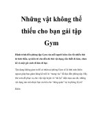 Những vật không thể thiếu cho bạn gái tập Gym potx