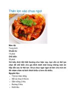 Thăn lợn xào chua ngọt doc